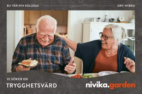 En äldre man och en kvinna som äter | Nivika Fastigheter AB (publ)