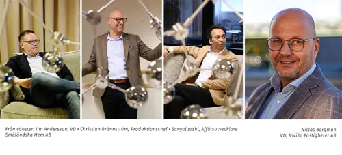 Fyra män i varsin bild | Nivika Fastigheter AB (publ)